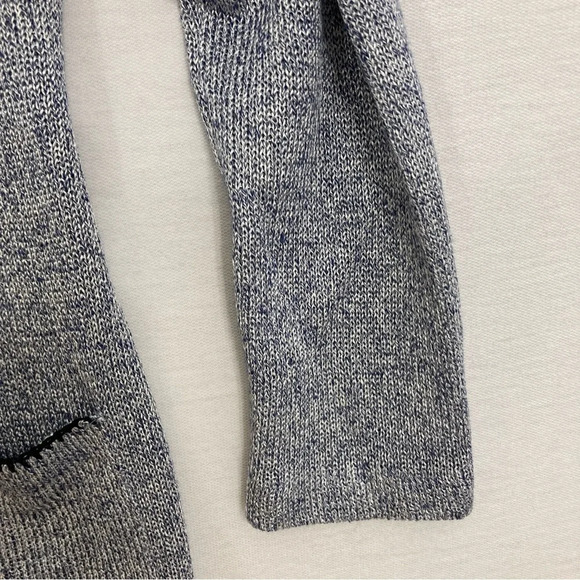 Barbara Katz Gray Multi Color Embroidered Collar Button Knit Cardigan Large - Picture 7 of 12